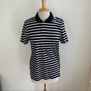 ASOS stripe polo shirt preppy collegiate minimalist neutral